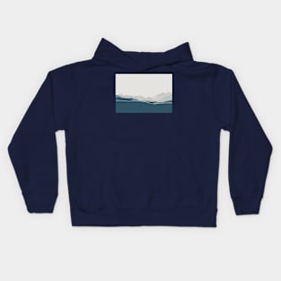 blue north shore mountainscape Kids Hoodie